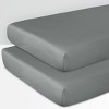 100% Organic Cotton Crib Sheets Pack of 2, Soft & Cool, GOTS Certified by California Design Den - 2 of 4