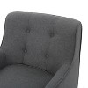 PAGED Modern Accent Chair, Upholstered Arm Chair with Back and Wood Legs, Comfy Reading Chair for Bedroom, Living Room Furniture - 3 of 4