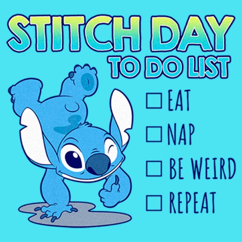 Girl's Lilo & Stitch To Do Check List Crop T-Shirt, 2 of 4