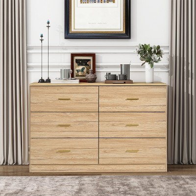 ORRD Modern Black 6-Drawer Dresser for Bedroom - Ample Storage Wide Chest of Drawers, Sturdy & Safe
