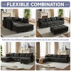 HTUTWOO 113.5'' Modular Sectiona Corduroy Sofa, Sectional Couches with Storage Ottoman, 6 Seats Convertible Sectionals with Chaise - 4 of 4