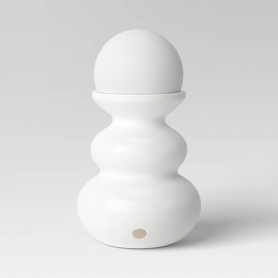 Mini Plastic Table Lamp with Glass Orb White - Room Essentials™