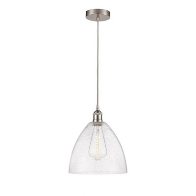 Edison Dome - 1 Light Cord Hung Mini Pendant In Industrial Style-13.75 Inches Tall and 12 Inches Wide