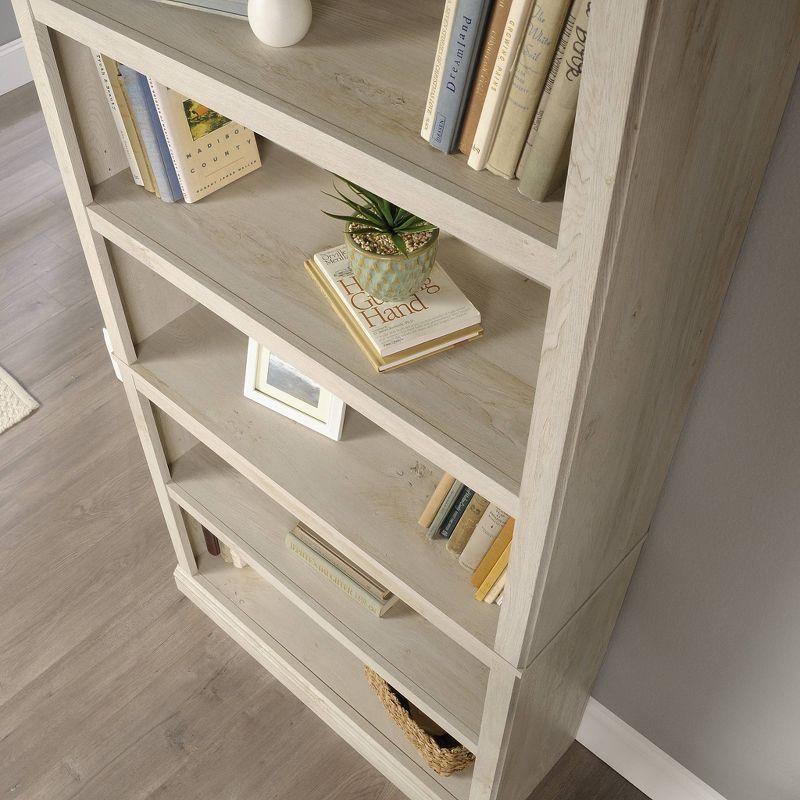 69.764&#34;Decorative Bookshelf Chestnut - Sauder: 5-Shelf Storage, Adjustable, Transitional Style, 3 of 6