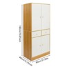 YIYIBYUS Clothes Storage Cabinet Free Standing Wardrobe Cabine for Bedroom, Wood Color - 4 of 4