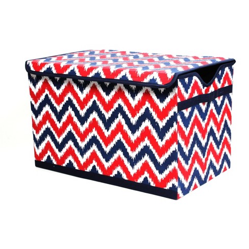 Bacati - Mixnmatch Blue/red Storage Toy Chest : Target