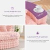 TYBOATLE 83'' Oversized Round Sofa, Soft Cushion Sofa Bed with 6 Pillows, Round Chaise Lounge Chair for Bedroom, Livingroom, Gray - 3 of 4