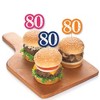 Big Dot of Happiness 80th Birthday - Cheerful Happy Birthday - Dessert Cupcake Toppers - Colorful Eightieth Birthday Clear Treat Picks - Set of 24 - 3 of 4