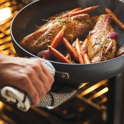 Moonstone Hard-Anodized Nonstick Stockpot with Steamer Insert