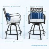 Yaheetech 2pcs Outdoor Patio Bar Stools with Cushions, Cream - 3 of 4