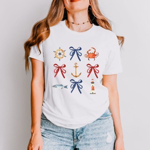 Simply Sage Market Coquette Nautical Collage Short Sleeve Tee - 1 of 4