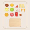 Freniland - Wooden Fast Food Play Set for Toddlers- Burger, Fries, Cola, Chicken and Tray,Pretend Food Toy for Ages 18 Months+ - 2 of 4