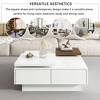NicBex Modern Square Wood Coffee Table with Storage,Movable Top & Hidden Drawers,High Gloss Center Table for Living Room - 3 of 4