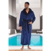 ADR Men's Robe, Plush Fleece Hooded Bathrobe Man, Long Warm Cozy Bath Robe Man - 2 of 4