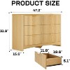 6 Drawer Wooden Dresser, Modern Storage Solution for Bedrooms, Living Rooms, and Hallways, Featuring Large Capacity and an Elegant Natural Wood Finish - 2 of 4