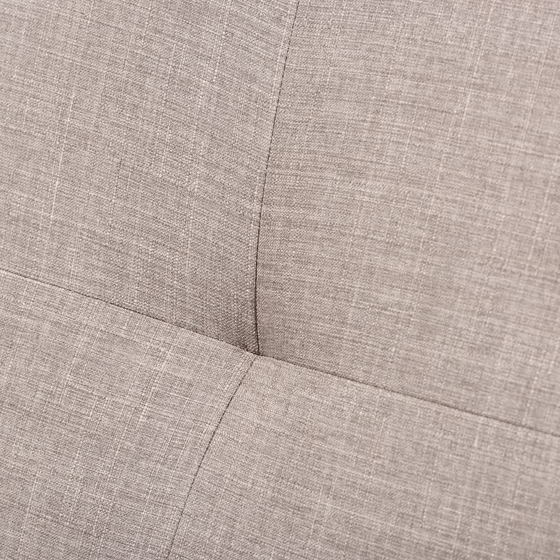 Bianca Mid-Modern Walnut Wood Fabric Tufted 2 Seater Loveseat Light Gray - Baxton Studio, 6 of 11
