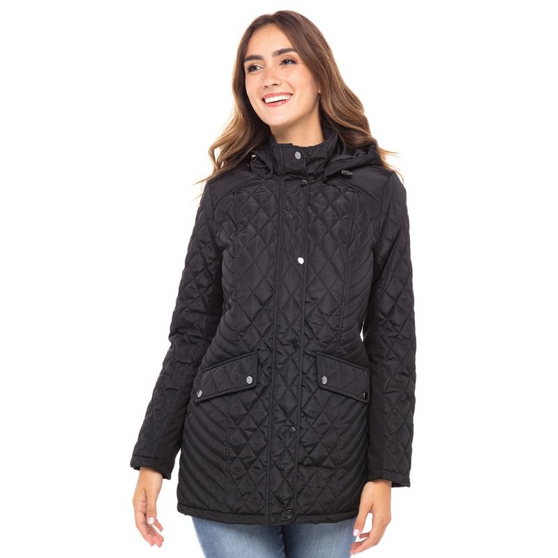 Sebby Collection Women's Quilted Jacket with Detachable Hood , 1 of 7