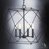 Urban Ambiance Luxury Contemporary Chandelier,  19"H x 23.5"W,  Midnight Black Finish, UHP2703 - 3 of 4