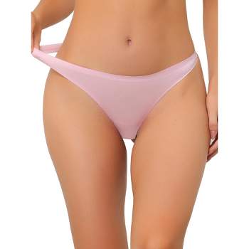 Allegra K Women's Unlined No-show Comfortable Available In Plus Size Thongs  Light Pink Small : Target