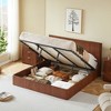 KTMBDW Queen/King Size Lift Up Storage Bed Frame, Fluted Wooden Platform Bed Frame with Lifting Storage, No Spring Box Needed/Noise Free - 3 of 4