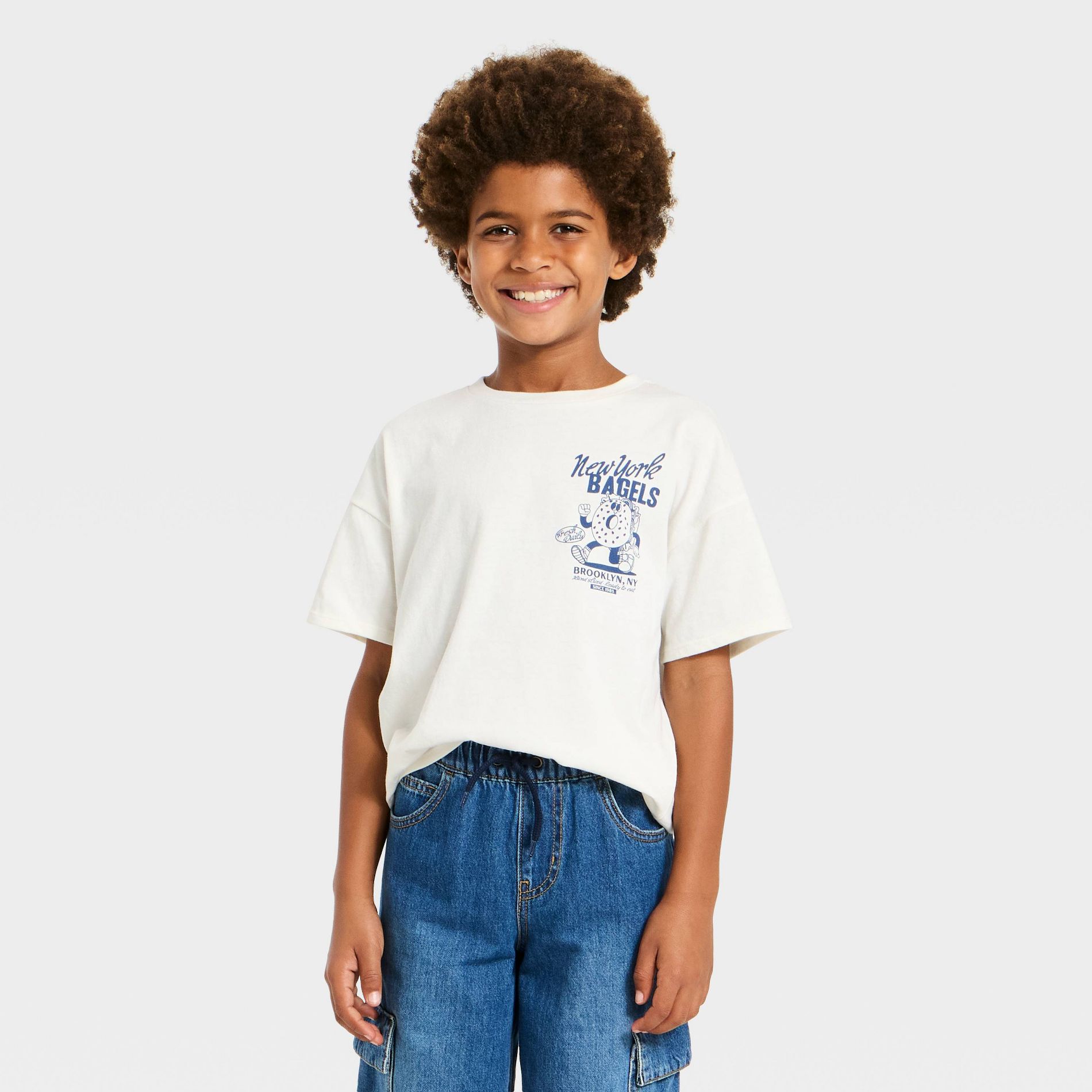 Grayson Threads Kids Boys' Short Sleeve Oversized T-Shirt - White