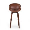 NicBex 30" High Seat Wooden Bar Stool, Fashion PU Leather Swivel Counter Stool Chair with Back for Bar, Kitchen - 2 of 4