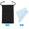 Unique Bargains Microfiber Protective Storage Pouch Draw String Ski Goggle Bags 3 Pcs with Cleaning Cloths - 3 of 4