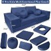 Modular Kids Play Couch 12PCs - Toddler Sectional Sofa with Soft Removable Covers, Space-Saving Playroom Furniture for Nap Time - Easy Assembly - 2 of 4