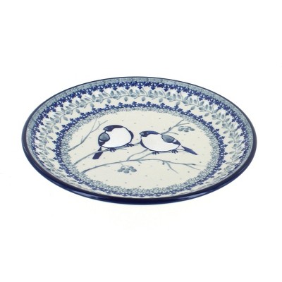 Blue Rose Polish Pottery Bluebird Dessert Plate