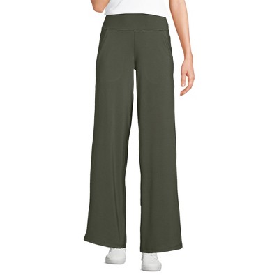 Lands' End Women's Active Hi Impact High Rise Wide Leg Pants