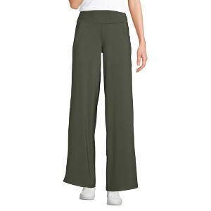 Lands' End Women's Active Hi Impact High Rise Wide Leg Pants - 1 of 3