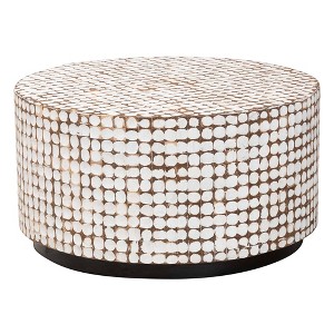 bali & pari Kaloni Coconut Shell and Acacia Wood Coffee Table - 1 of 4