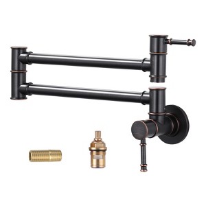 WOWOW Wall Mount Folding Pot Filler Faucet with Double Handle - 1 of 4