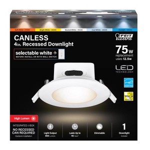 Feit Electric 6WYCA White 4 in. W Aluminum LED Canless Recessed Downlight 75 W - 1 of 1