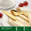 60-Piece Gold Silverware Set - 12-Person Stainless Steel Flatware Set with Mirror Polish, Dishwasher Safe Cutlery Set - 2 of 4