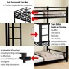 NicBex Twin Over Twin Bunk Bed with Safety Guardrail,Metal Loft Bed with Built-In Ladder,Modern Bunk Beds,Noise Reduced Bunk Beds for Bedroom - 4 of 4