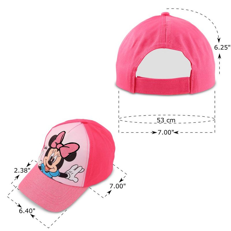 Disney Minnie Mouse Girls Baseball Hat for Toddlers Ages 4-7, 5 of 6