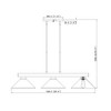 Cobalt 3-Light Billiards Light with Conical Metal Shades - Perfect for Game Rooms - 2 of 4