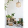 Okak Cement Planters Pot Set of 2，Plant Pots with Black Chevron Patterns, Flower Pots for Indoor Outdoor Plants - 3 of 4