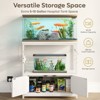 20-29 Gallon Aquarium Stand with Power Outlet, Black Fish Tank Rack with Cabinets ,Rectangle Aquarium Stand with Adjustable Foot and 4 Hooks - 2 of 4