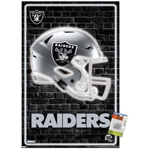 Trends International NFL Las Vegas Raiders - Neon Helmet 23 Unframed Wall Poster Prints - 1 of 4