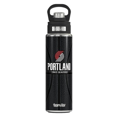 NBA Portland Trail Blazers 24oz Leather Wide Mouth Water Bottle