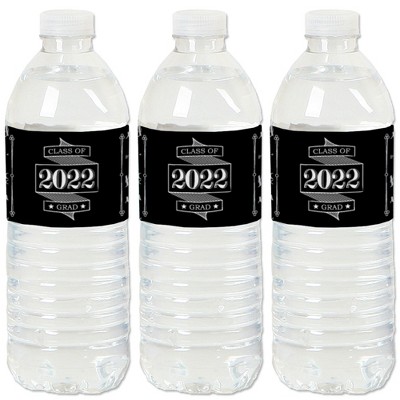 Big Dot of Happiness Graduation Cheers - 2022 Graduation Party Water Bottle Sticker Labels - Set of 20