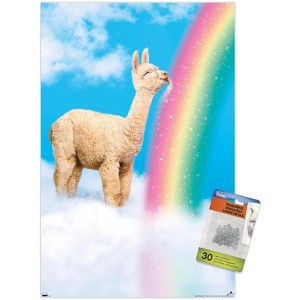 Trends International Avanti - Llama Licks Rainbow Unframed Wall Poster Prints - 1 of 4