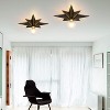KTMBDW Flush Mount Ceiling Light Fixture Matte Black, Modern Star Design Ceiling Light, Chandelier Light Fixture Ceiling for Bedroom, Living Room - 2 of 4