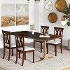 ADILE Wood Dining Chair Set of 2, Wooden Kitchen Chairs with Upholstered Seat - 2 of 3