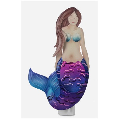 Beachcombers 6.5" CAPIZ METAL MERMAID NIGHT LIGHT
