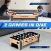 SereneLife 38” Table Top Air Hockey and 40” Foosball Set, 2-in-1 Swivel Game Table - 2 of 4