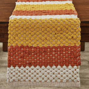 Split P Candy Corn Chindi Table Runner  13" X 54" - 1 of 4