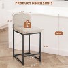 TackView Modern 2 Pcs Counter Height Bar Stools, Faux Leather Counter Stools Bar Chairs, 24.8" Bar Stools for Kitchen Island - 2 of 4